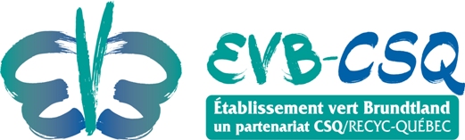 Logo Établissement vert Brundtland un partenariat CSQ/Recyc-Québec