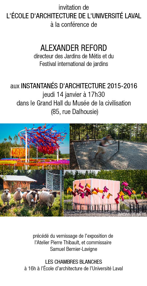Alexander Reford aux Instantanés d'architecture