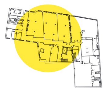 Plan d'aménagement du quatrième étage de l'édifice de la Fabrique